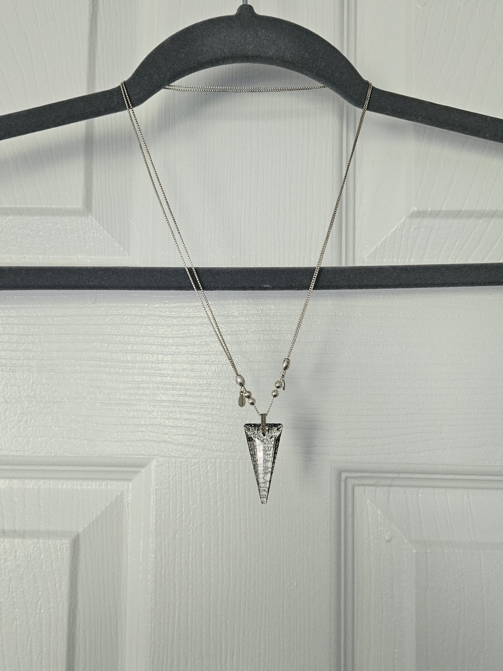 Alex & Ani Sterling Silver Triangle Pendant Necklace - Silver